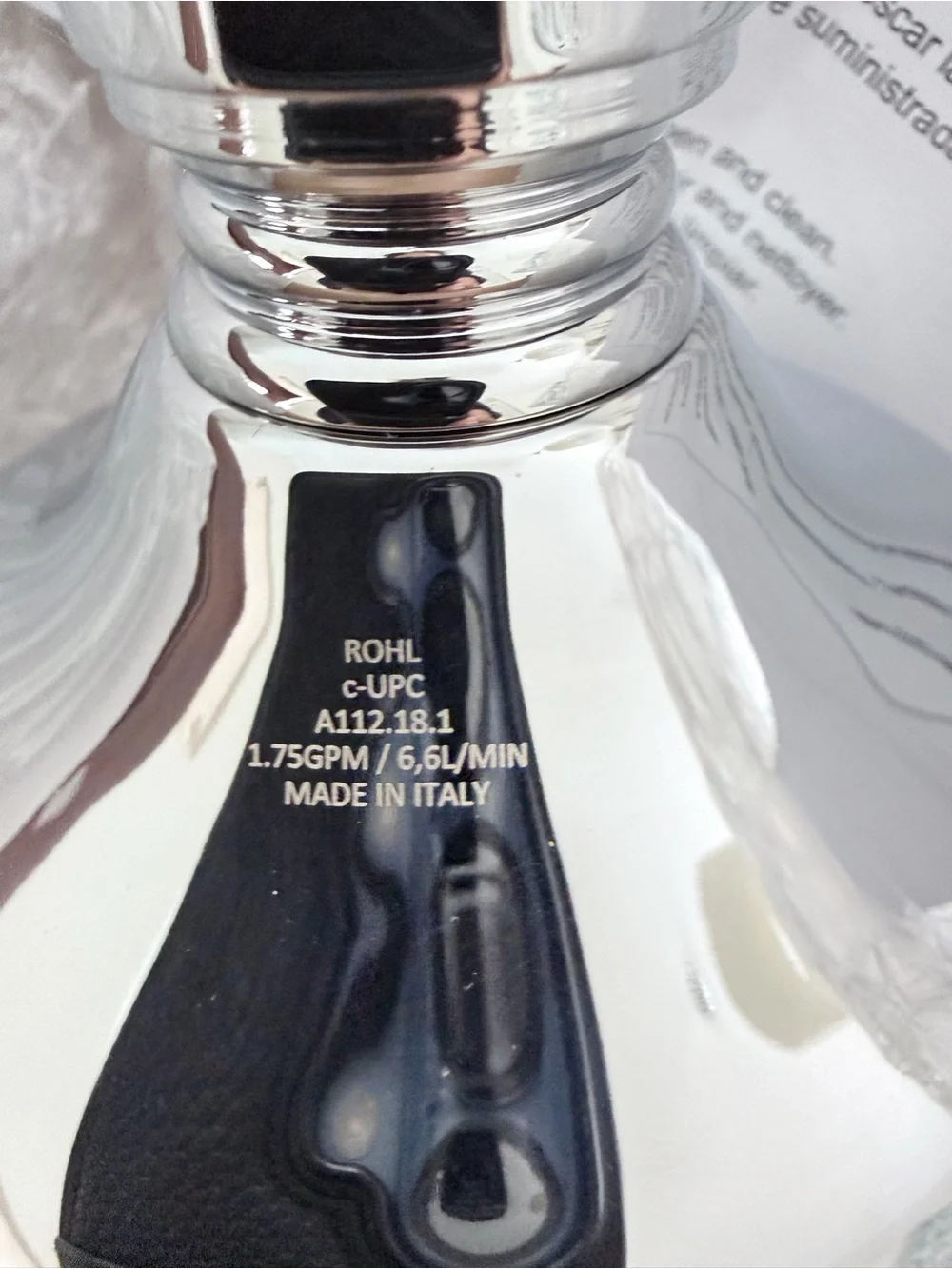 ROHL Santena 1.8 GPM Multi-Function Chrome Shower Head and Arm.